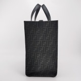 Fendi Convertible Open Tote Zucca Jacquard Fabric and Leather Large — thumbnail 4
