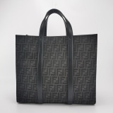 Fendi Convertible Open Tote Zucca Jacquard Fabric and Leather Large — thumbnail 5