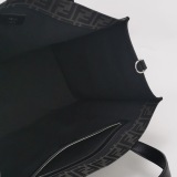 Fendi Convertible Open Tote Zucca Jacquard Fabric and Leather Large — thumbnail 7