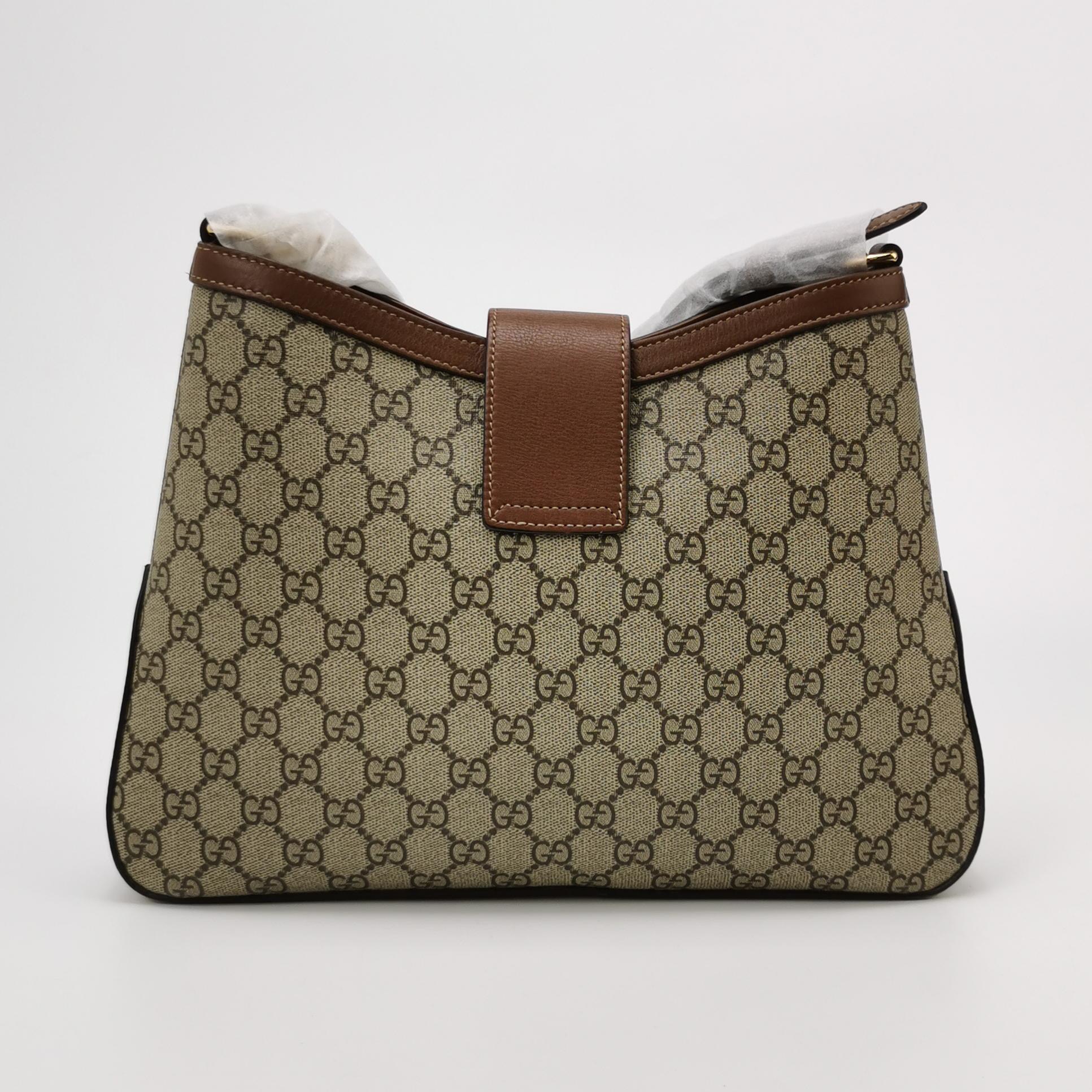 Gucci Padlock Chain Shoulder Bag GG Coated Canvas with Leather Medium — photo 3 of 12
