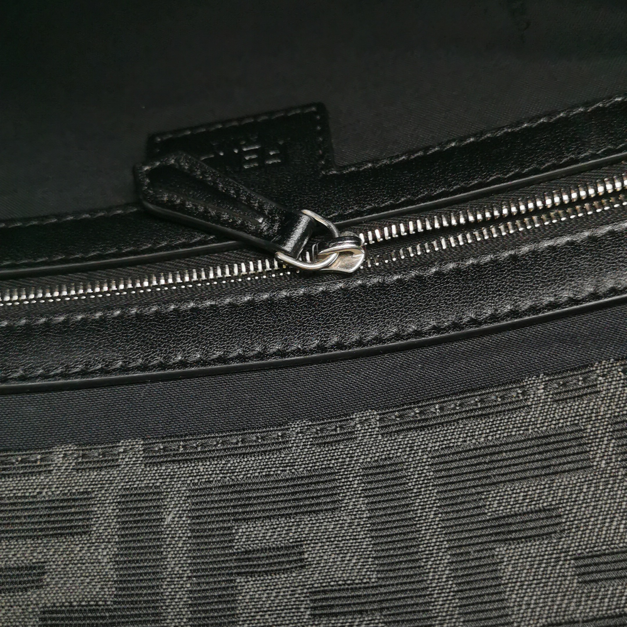 Fendi Convertible Open Tote Zucca Jacquard Fabric and Leather Large — photo 10 of 22