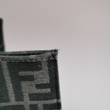 Fendi Convertible Open Tote Zucca Jacquard Fabric and Leather Large — thumbnail 13