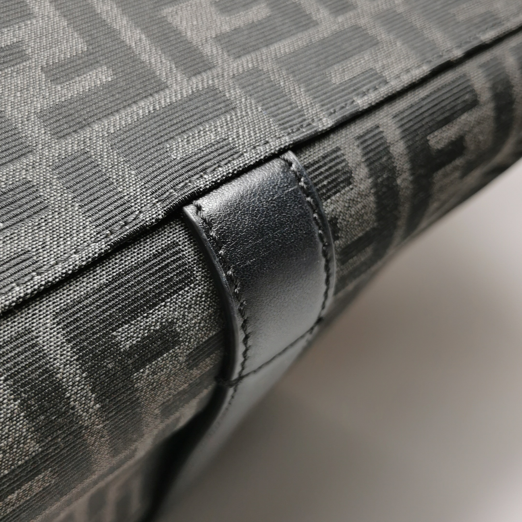 Fendi Convertible Open Tote Zucca Jacquard Fabric and Leather Large — photo 18 of 22