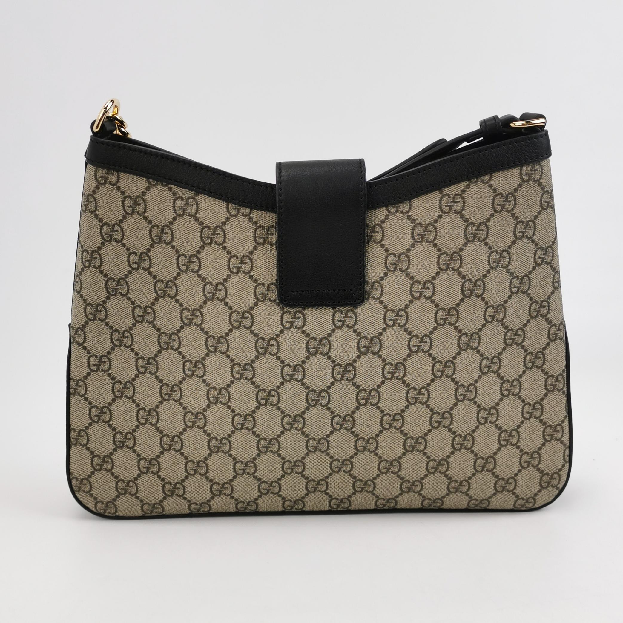 Gucci Padlock Chain Shoulder Bag GG Coated Canvas with Leather Medium — photo 3 of 12