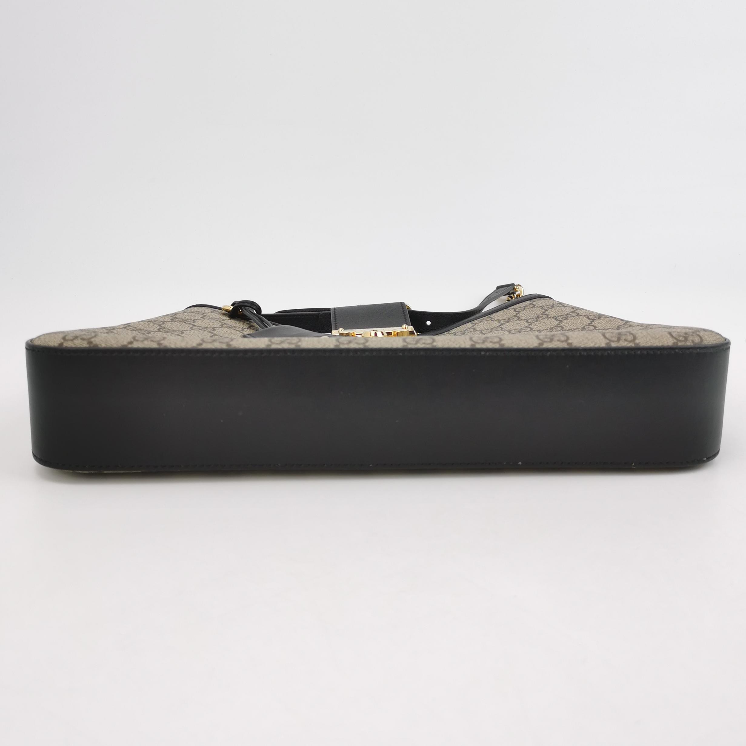 Gucci Padlock Chain Shoulder Bag GG Coated Canvas with Leather Medium — photo 6 of 12