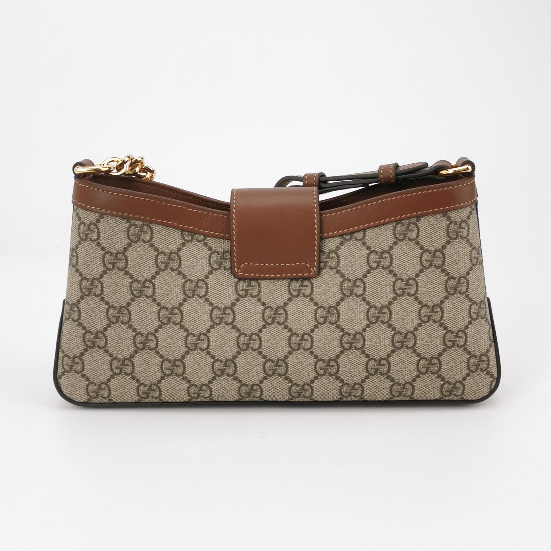 Gucci Padlock Chain Shoulder Bag GG Coated Canvas and Leather Small — photo 3 of 14