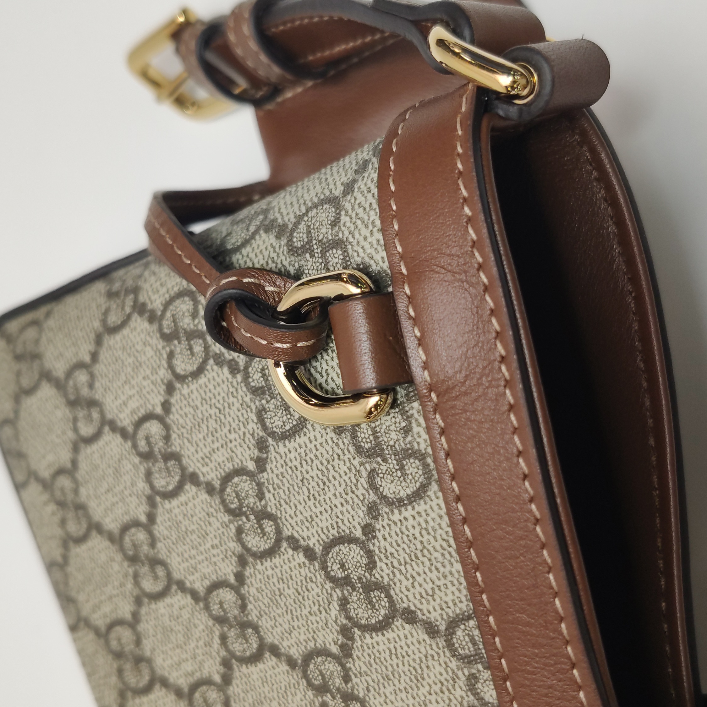 Gucci Padlock Chain Shoulder Bag GG Coated Canvas and Leather Small — photo 11 of 14