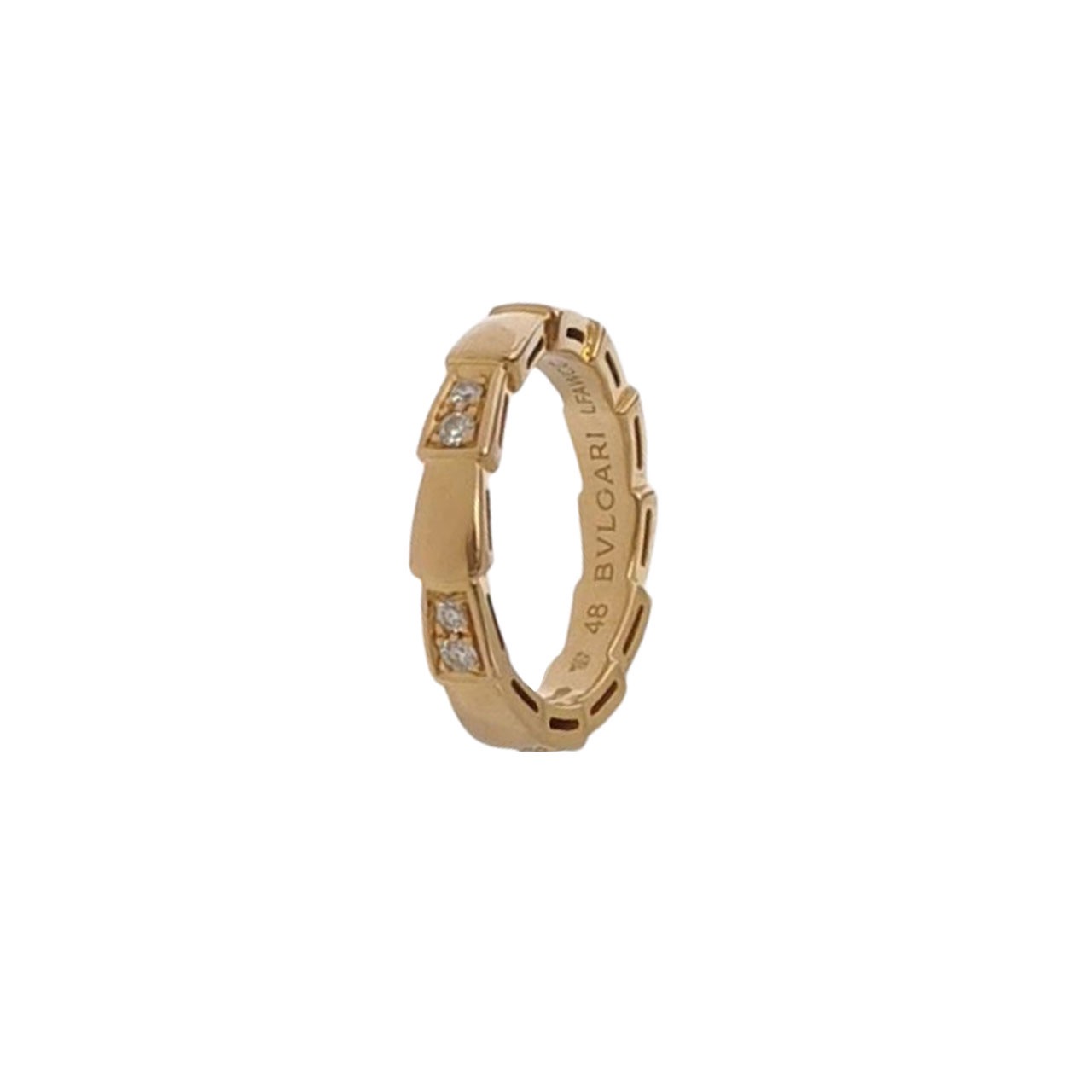 Bvlgari Serpenti Viper Ring 18K Rose Gold with Diamonds Size(HK) 9 — photo 1 of 7