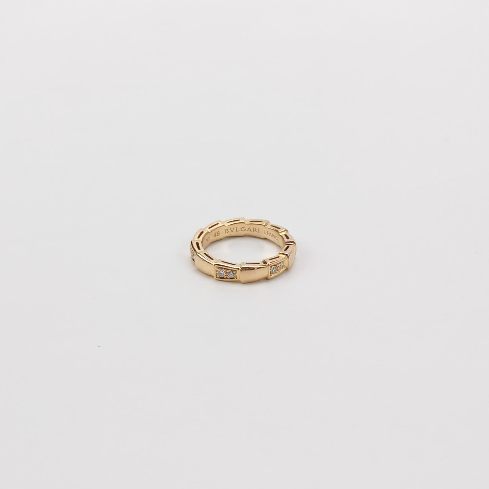 Bvlgari Serpenti Viper Ring 18K Rose Gold with Diamonds Size(HK) 9 — photo 3 of 7
