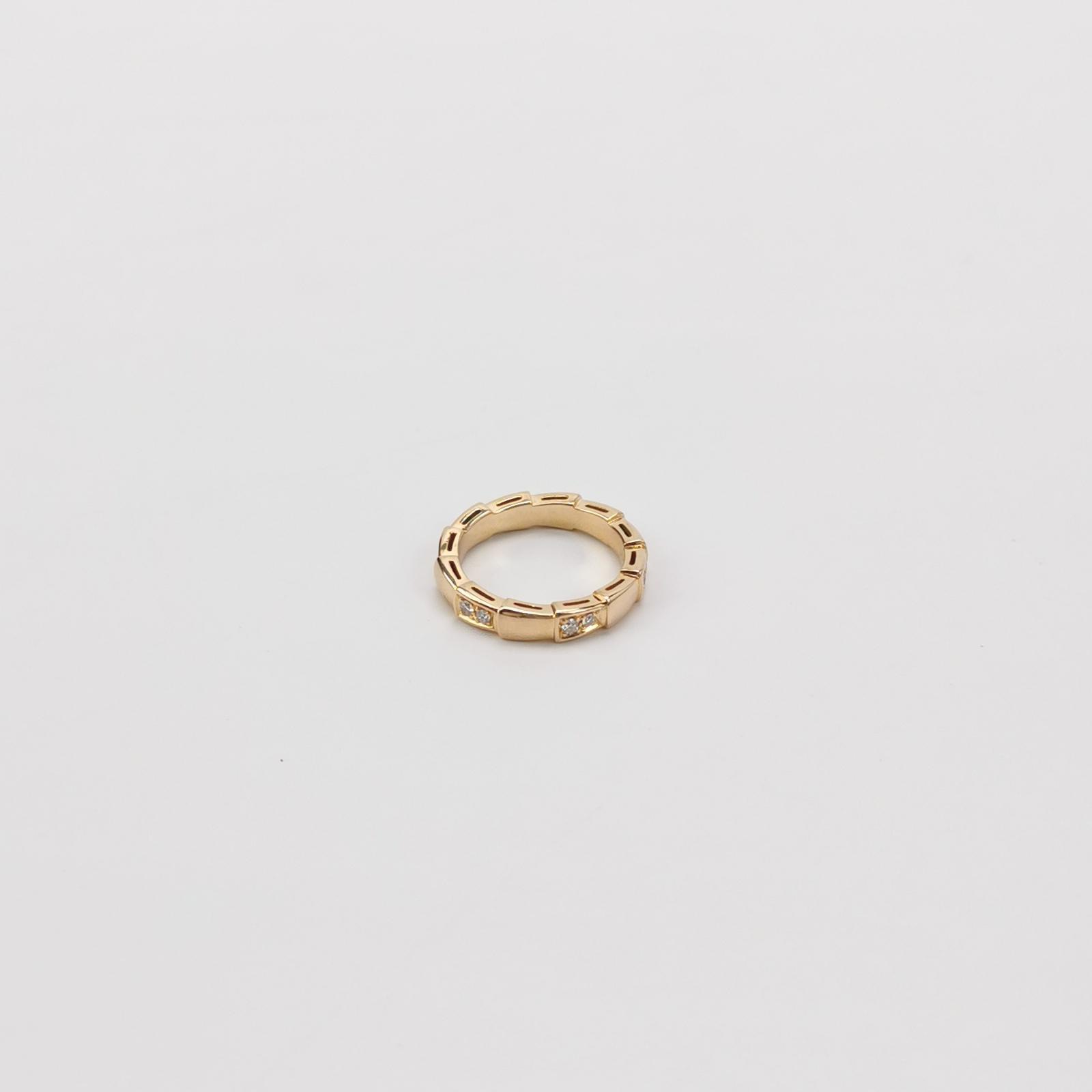 Bvlgari Serpenti Viper Ring 18K Rose Gold with Diamonds Size(HK) 9 — photo 4 of 7
