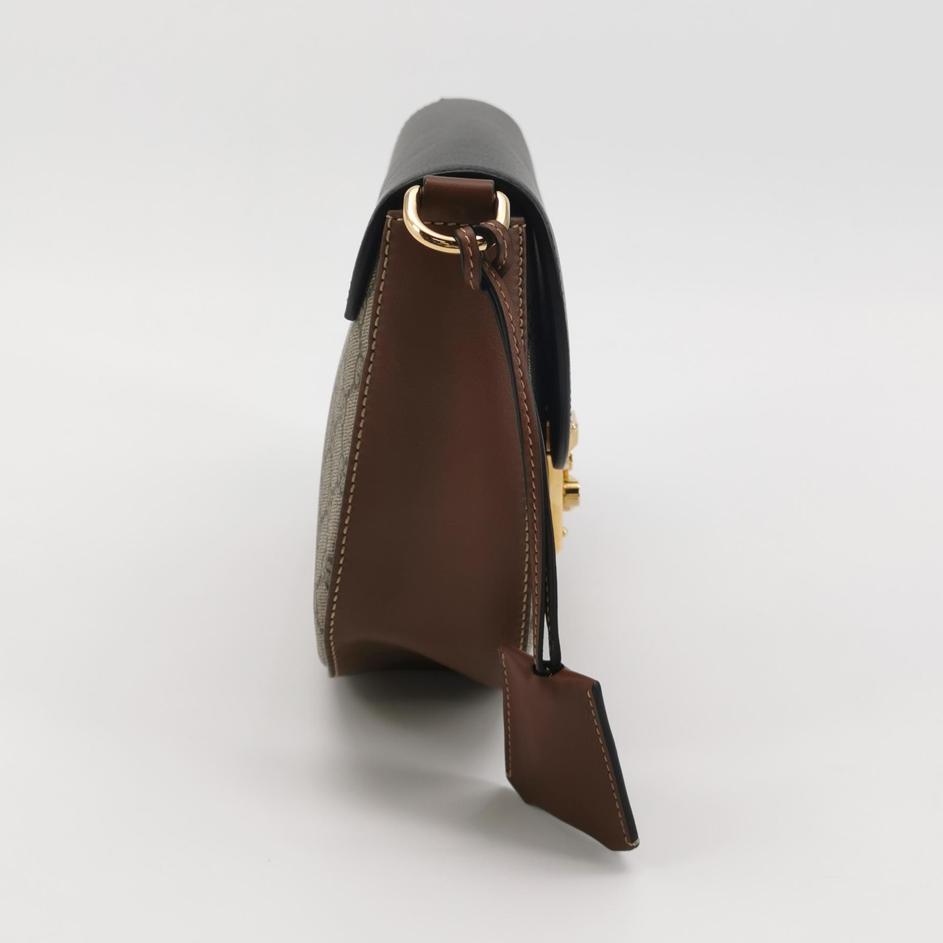 Gucci Padlock Saddle Shoulder Bag GG Coated Canvas and Leather Medium — photo 4 of 14
