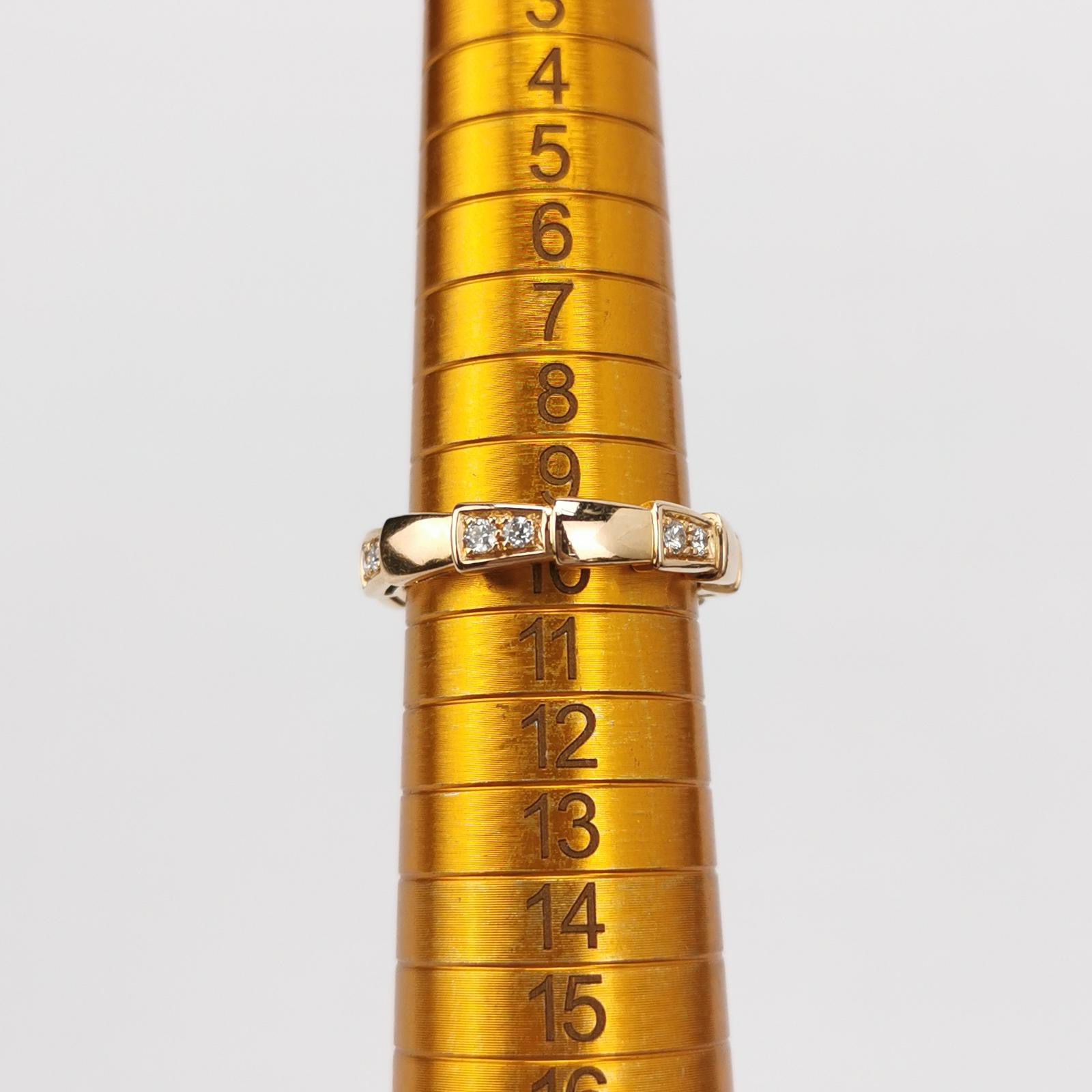 Bvlgari Serpenti Viper Ring 18K Rose Gold with Diamonds Size(HK) 9 — photo 5 of 7