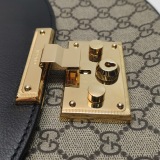 Gucci Padlock Saddle Shoulder Bag GG Coated Canvas and Leather Medium — thumbnail 10
