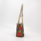 Gucci Padlock Chain Tote Flora GG Coated Canvas Small — thumbnail 5