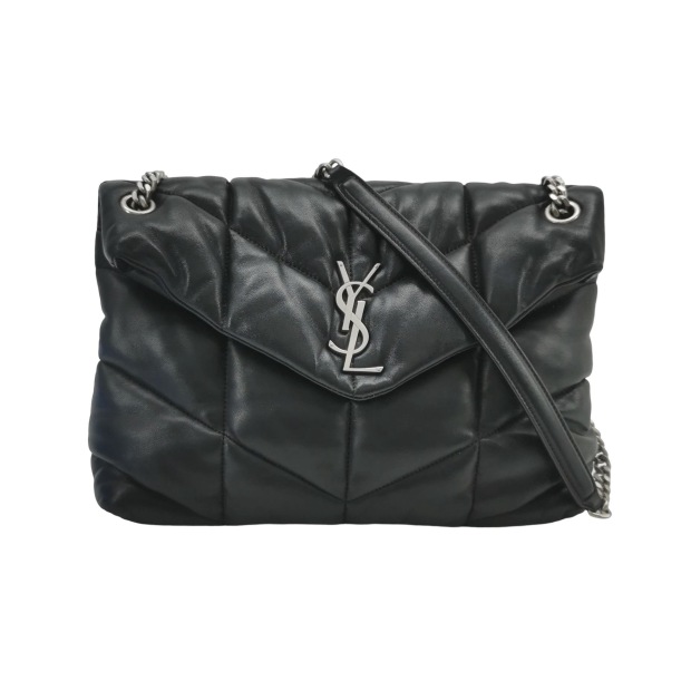 Saint Laurent LouLou Puffer Shoulder Bag Quilted Leather Medium — pre-owned, Vierlot