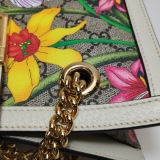 Gucci Padlock Chain Tote Flora GG Coated Canvas Small — thumbnail 13