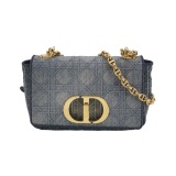 Dior Caro Bag Cannage Embroidered Denim Small — thumbnail 1