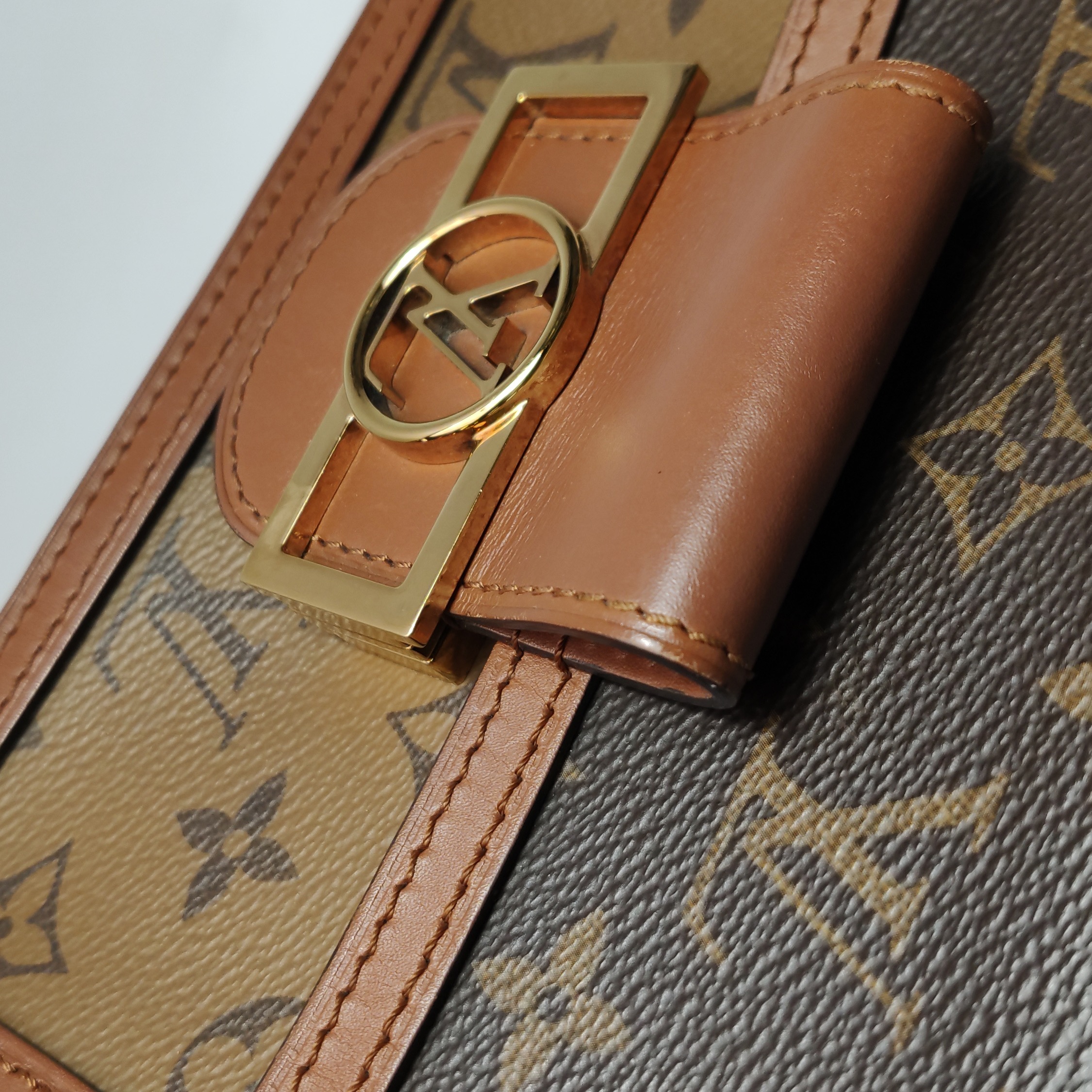 Louis Vuitton Dauphine Shoulder Bag Reverse Monogram Canvas Mini