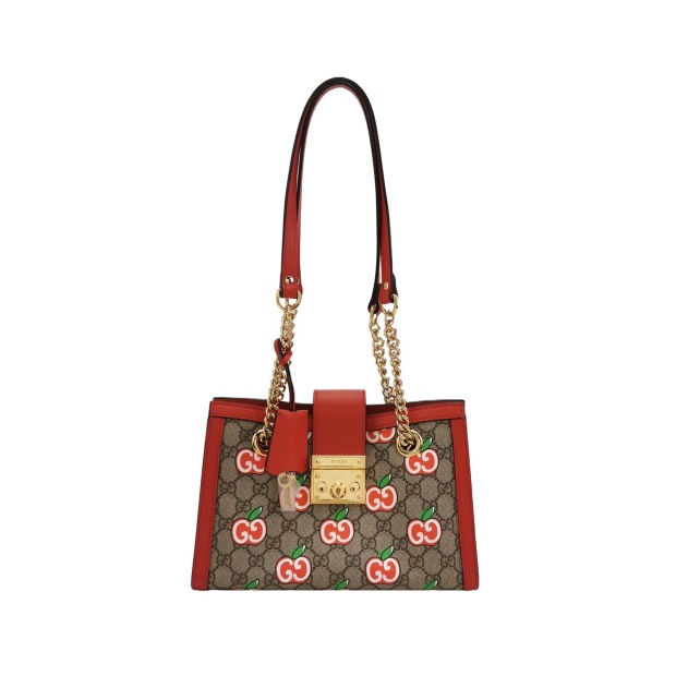 Gucci Padlock Chain Tote Printed GG Coated Canvas Small — pre-owned, Vierlot