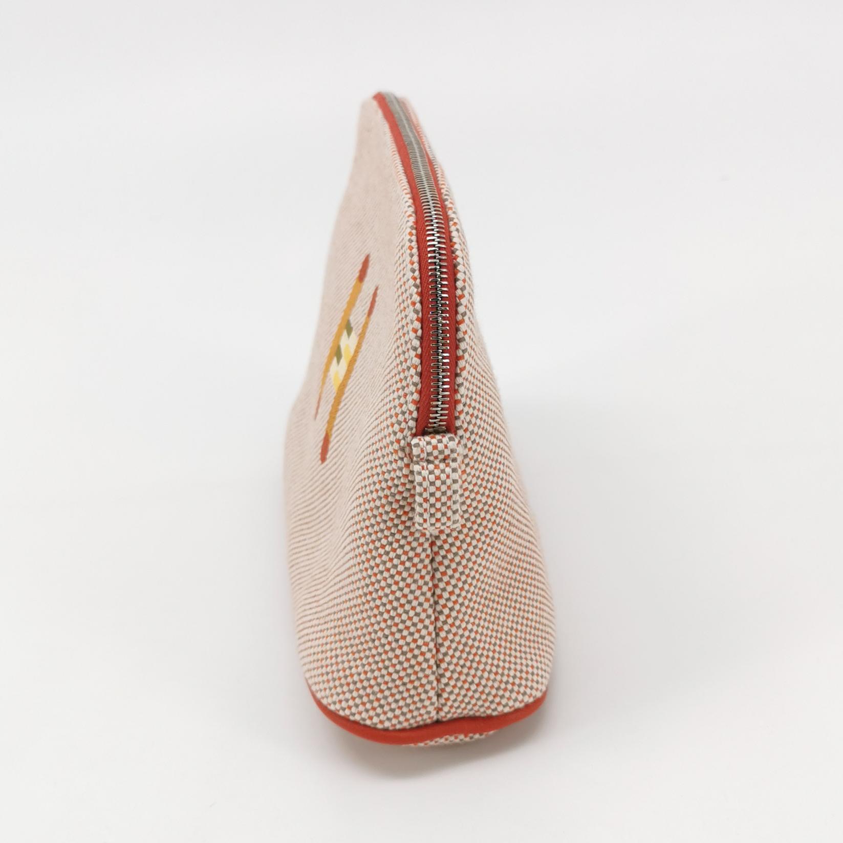 Hermes Bolide Crazy H Travel Pouch Embroidered Canvas Mini — photo 4 of 7