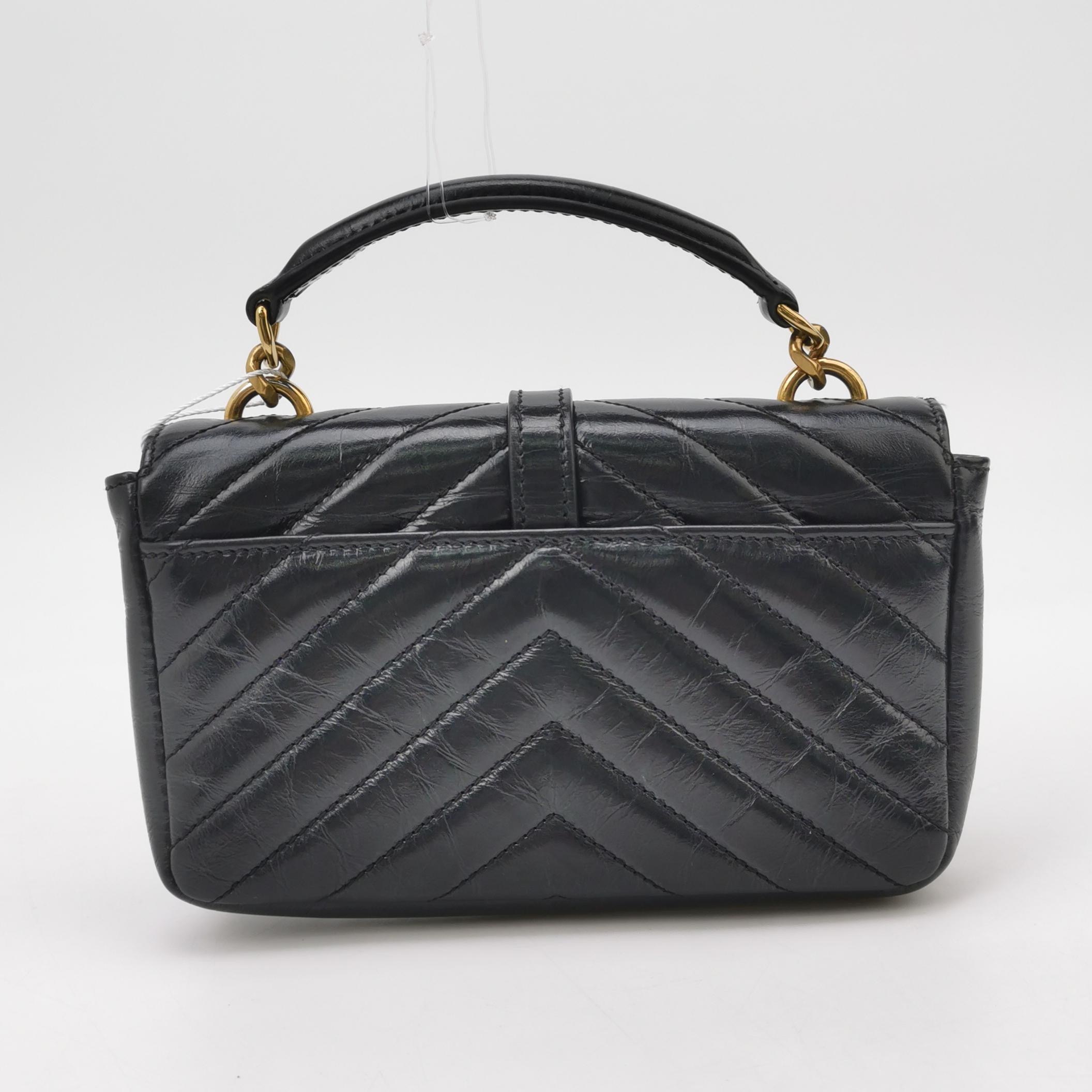 Saint Laurent（YSL) Classic Monogram College Bag Matelasse Chevron Leather Mini — photo 5 of 23