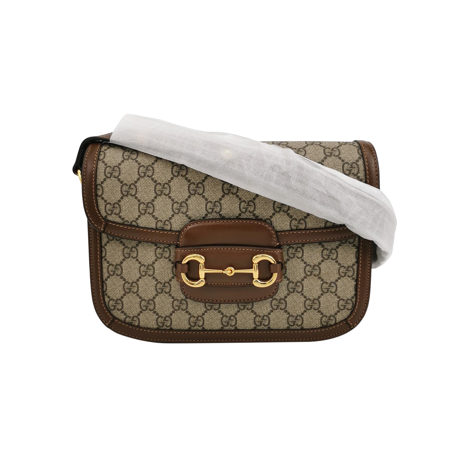 Gucci Horsebit 1955 Shoulder Bag GG Coated Canvas with Leather — photo 1 of 16