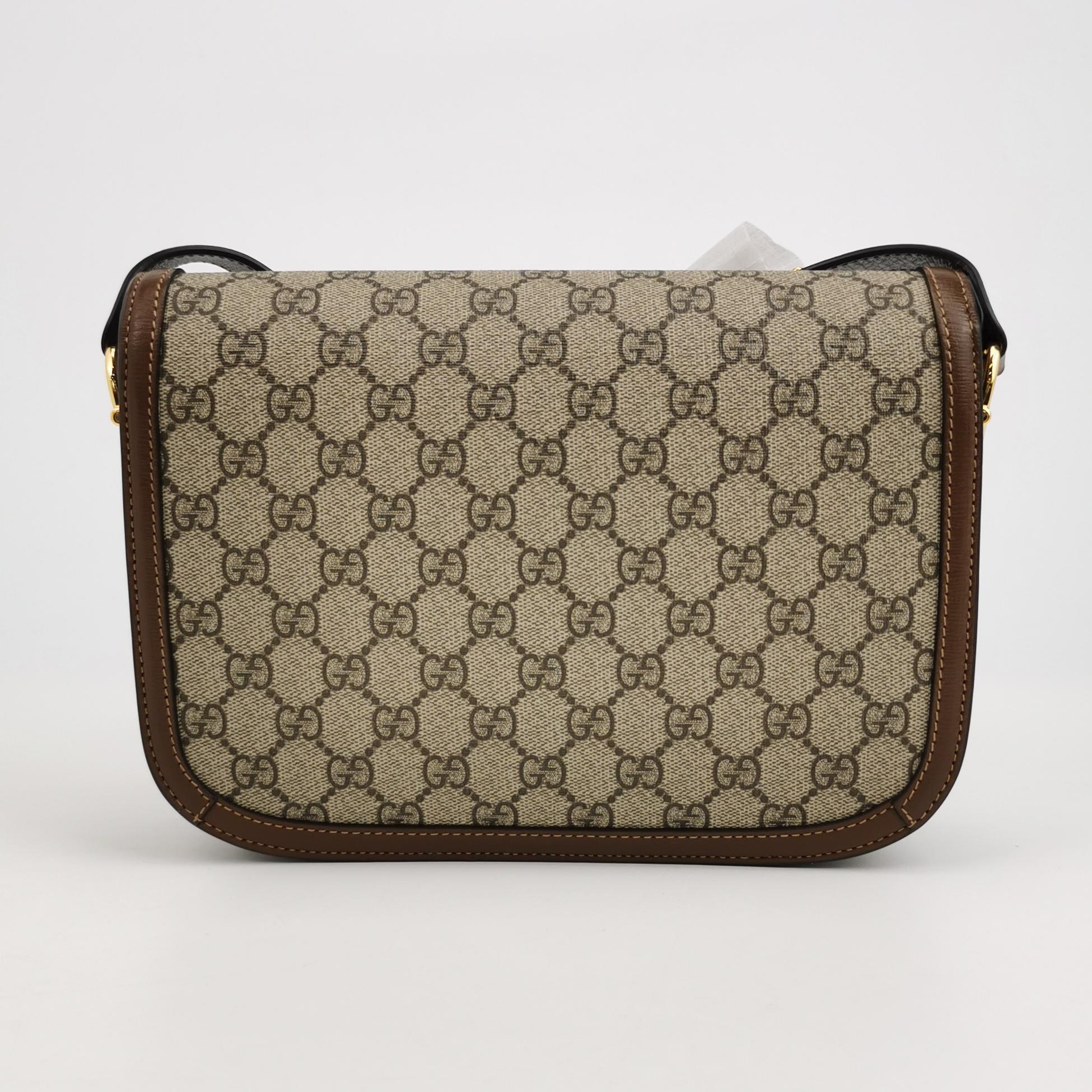 Gucci Horsebit 1955 Shoulder Bag GG Coated Canvas with Leather — photo 5 of 16
