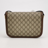Gucci Horsebit 1955 Shoulder Bag GG Coated Canvas with Leather — thumbnail 5