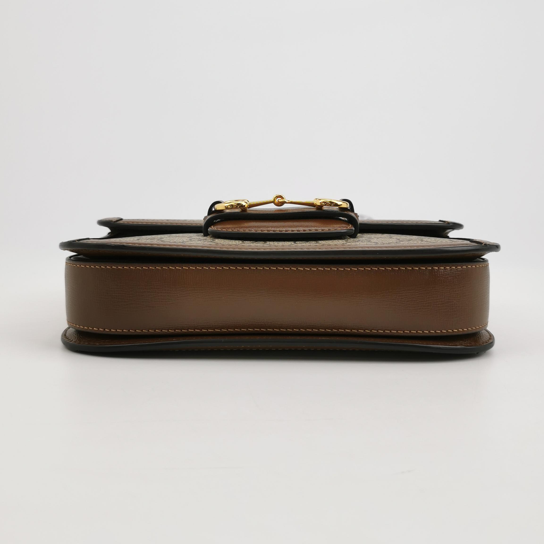 Gucci Horsebit 1955 Shoulder Bag GG Coated Canvas with Leather — photo 6 of 16