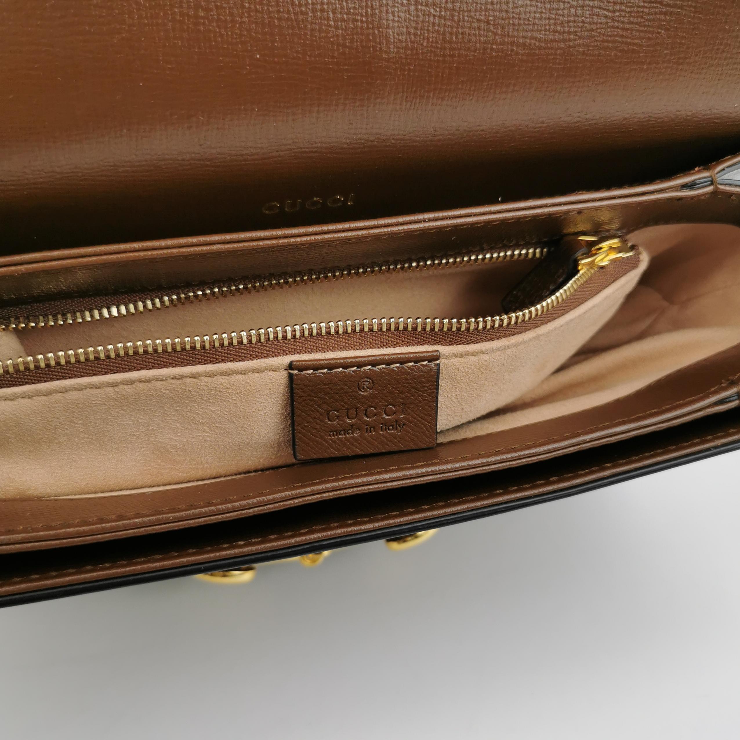 Gucci Horsebit 1955 Shoulder Bag GG Coated Canvas with Leather — photo 8 of 16