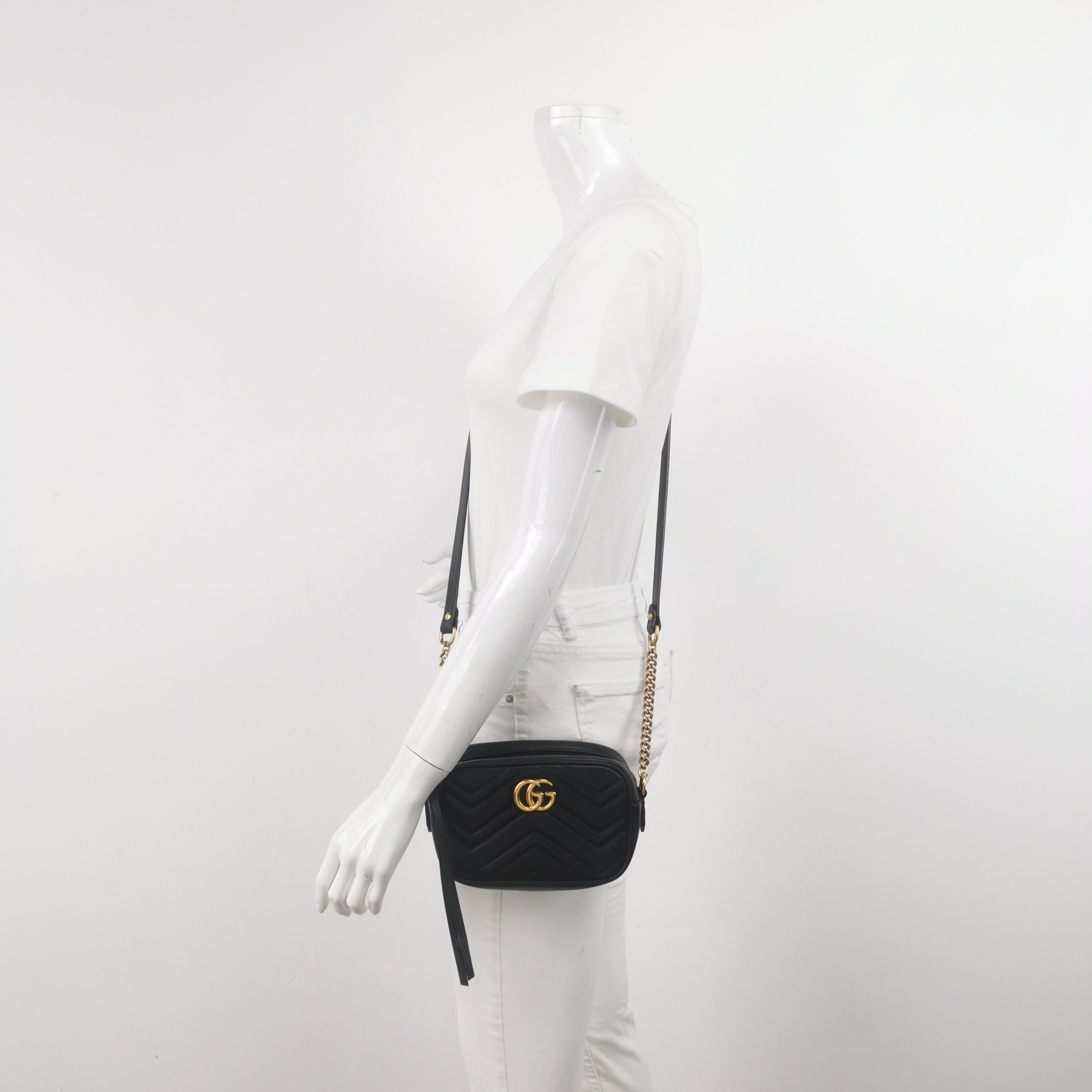 Gucci GG Marmont Shoulder Bag Matelasse Leather Mini — alternate view