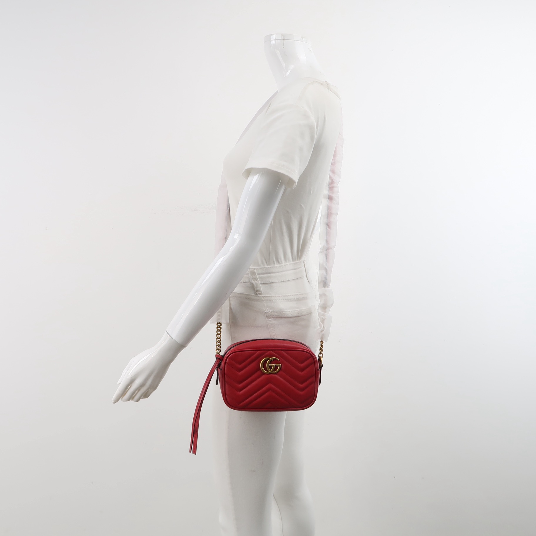 Gucci GG Marmont Shoulder Bag Matelasse Leather Mini — alternate view