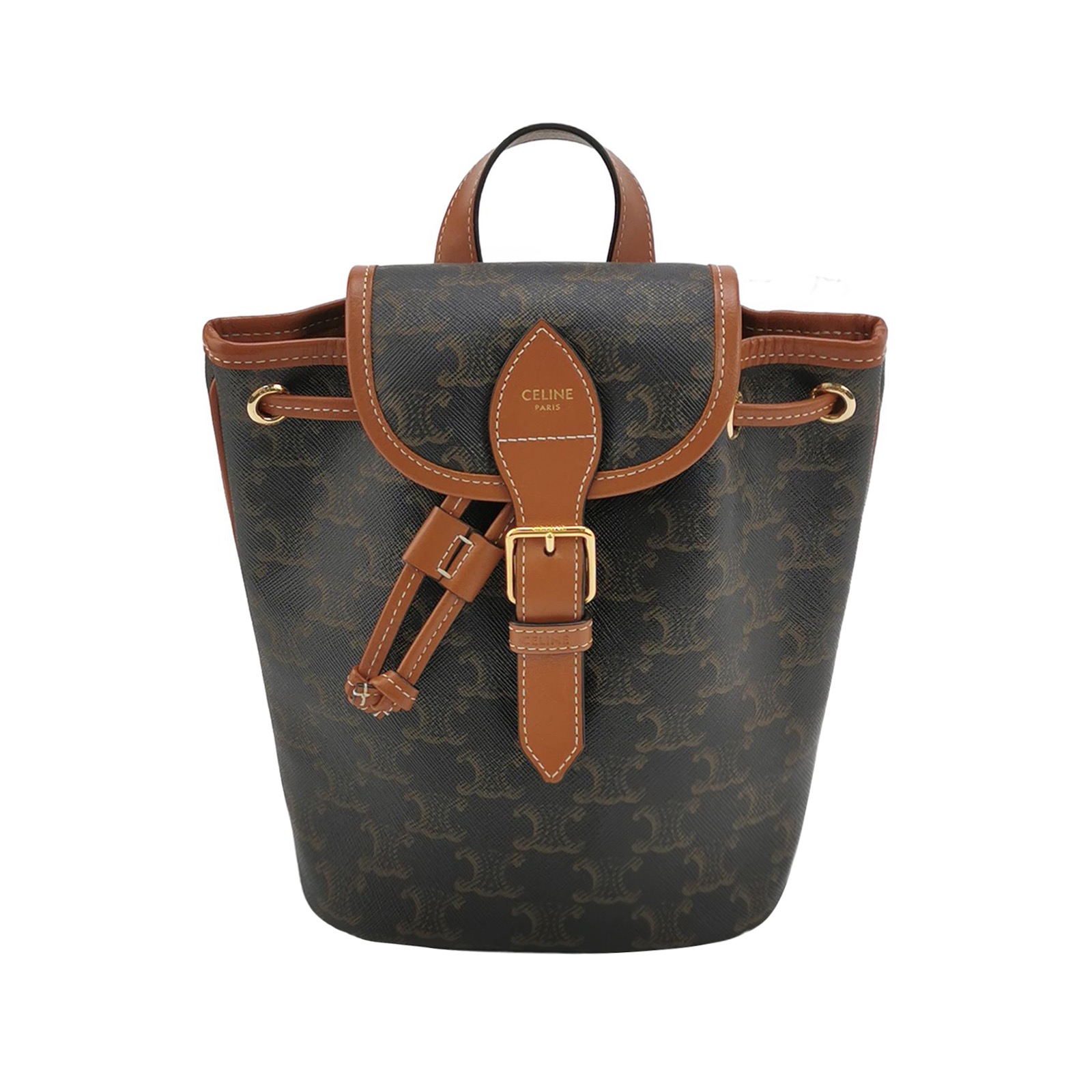 Celine Folco Backpack Triomphe Coated Canvas Mini
