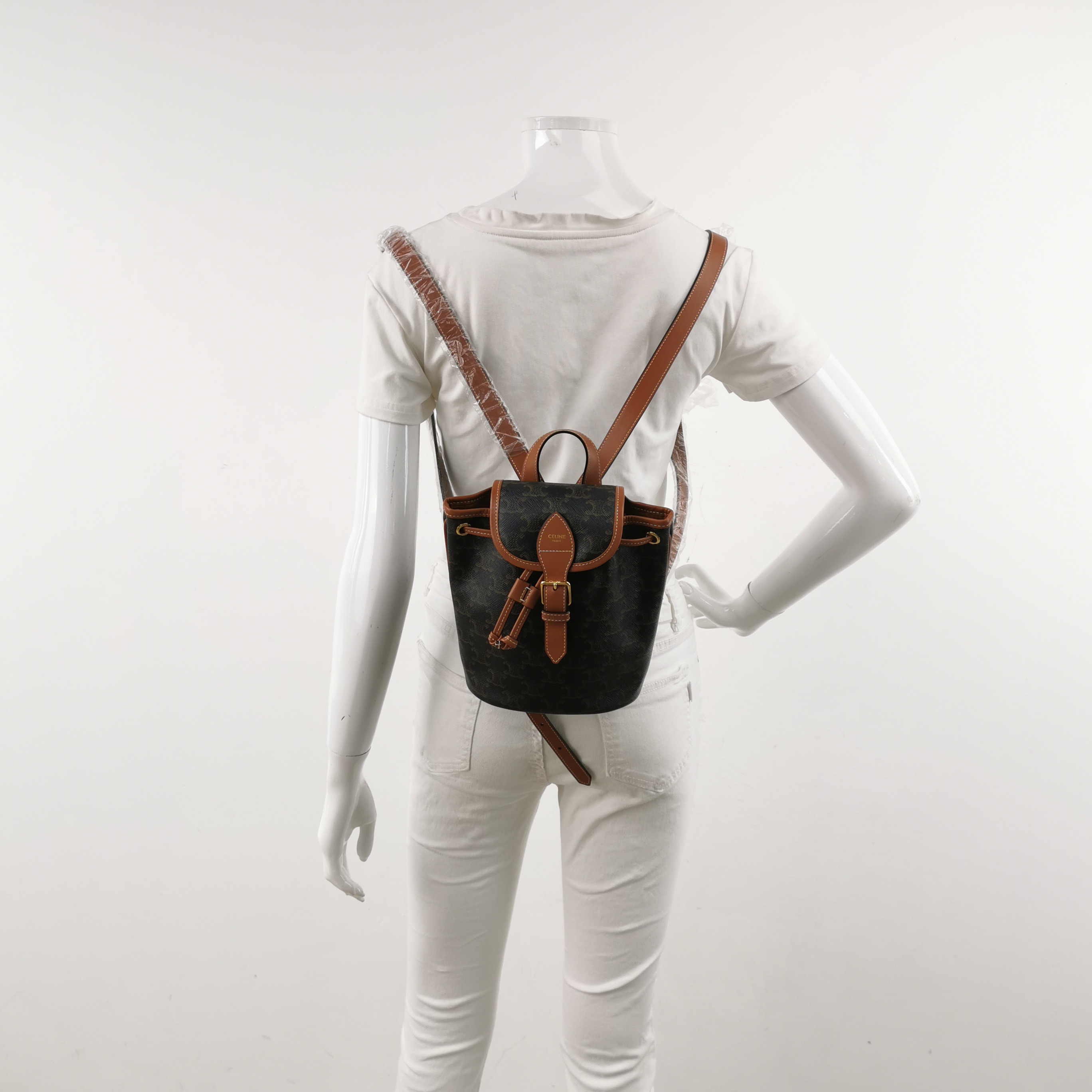 Celine Folco Backpack Triomphe Coated Canvas Mini — alternate view