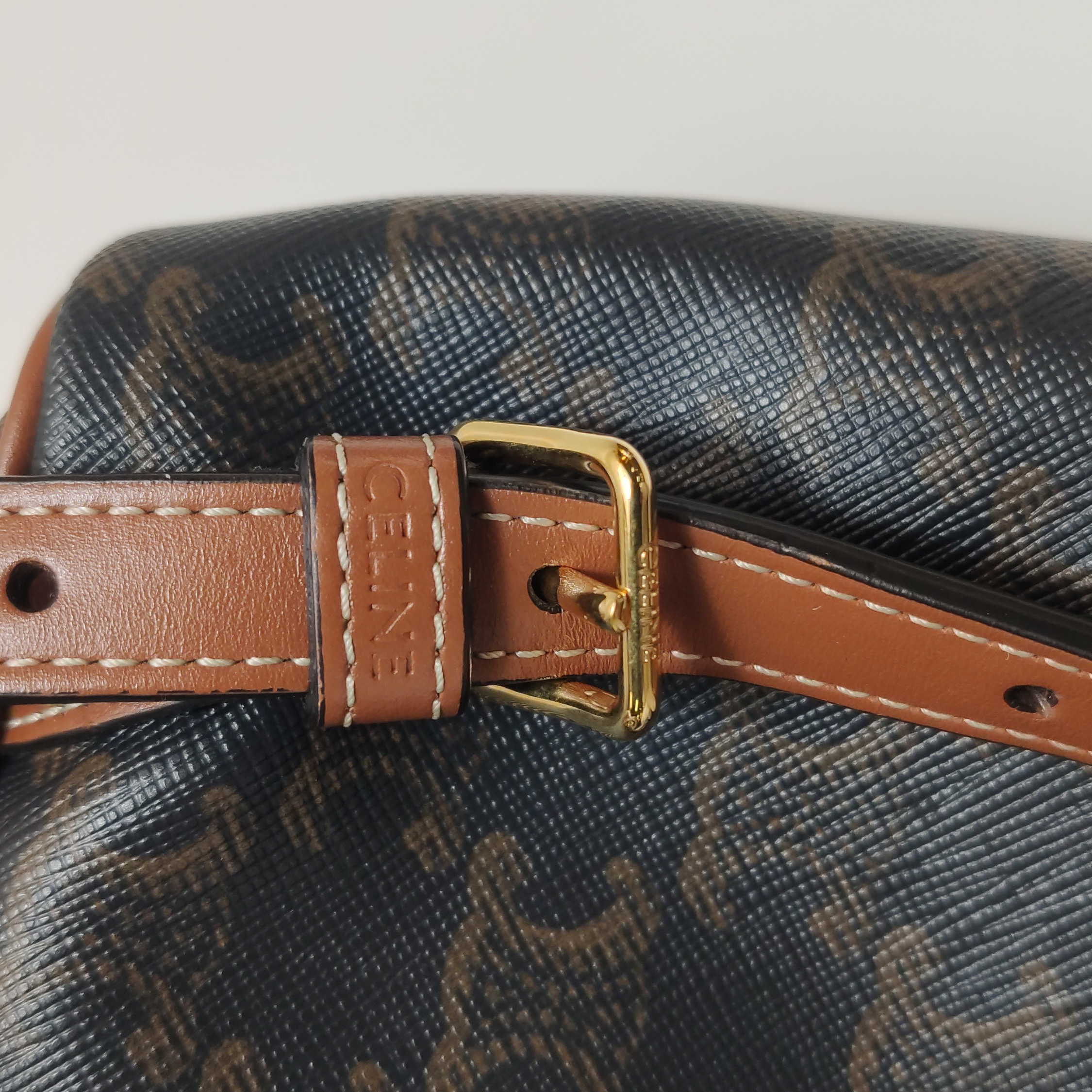 Celine Folco Backpack Triomphe Coated Canvas Mini