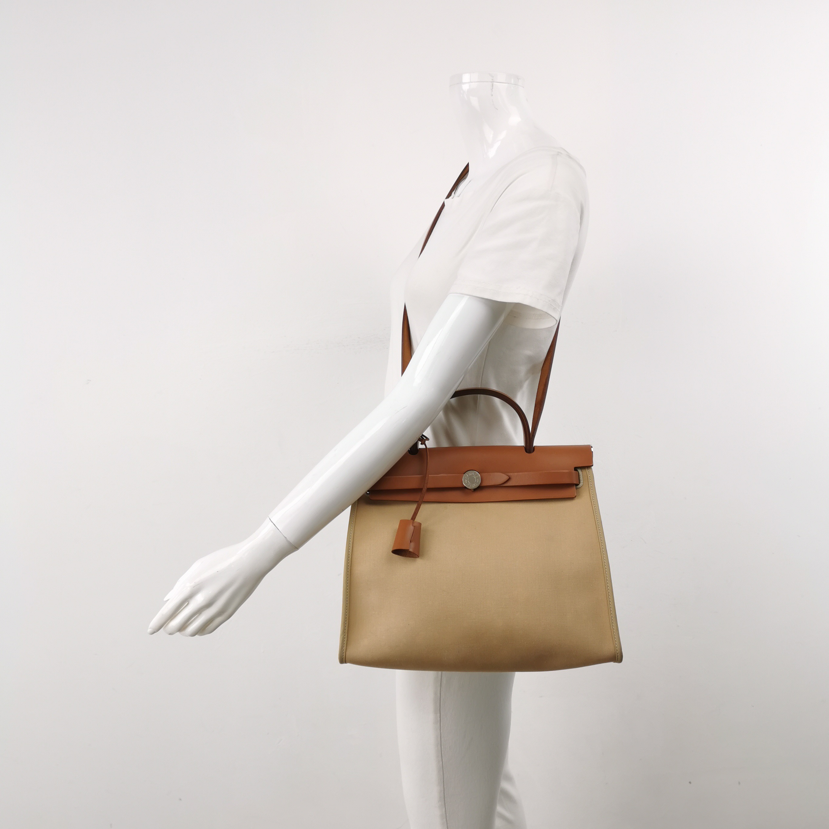 Hermes Herbag Zip Leather and Toile 31 — alternate view