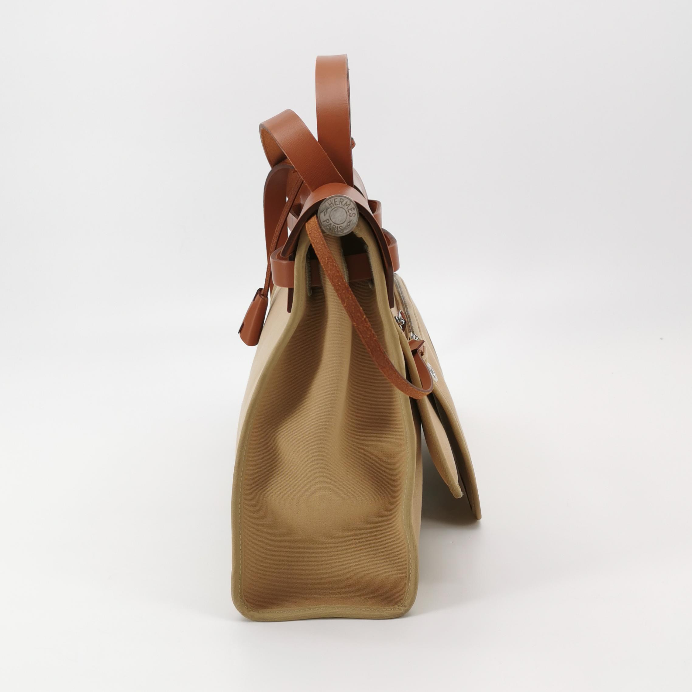 Hermes Herbag Zip Leather and Toile 31 — photo 4 of 24