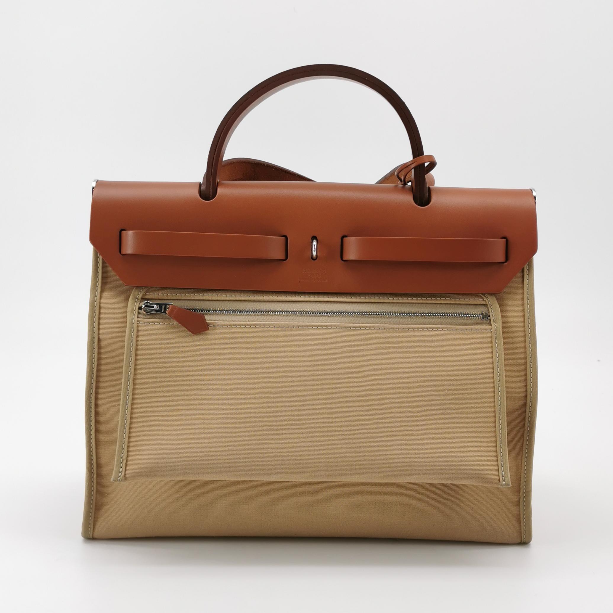 Hermes Herbag Zip Leather and Toile 31 — photo 6 of 24