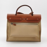 Hermes Herbag Zip Leather and Toile 31 — thumbnail 6