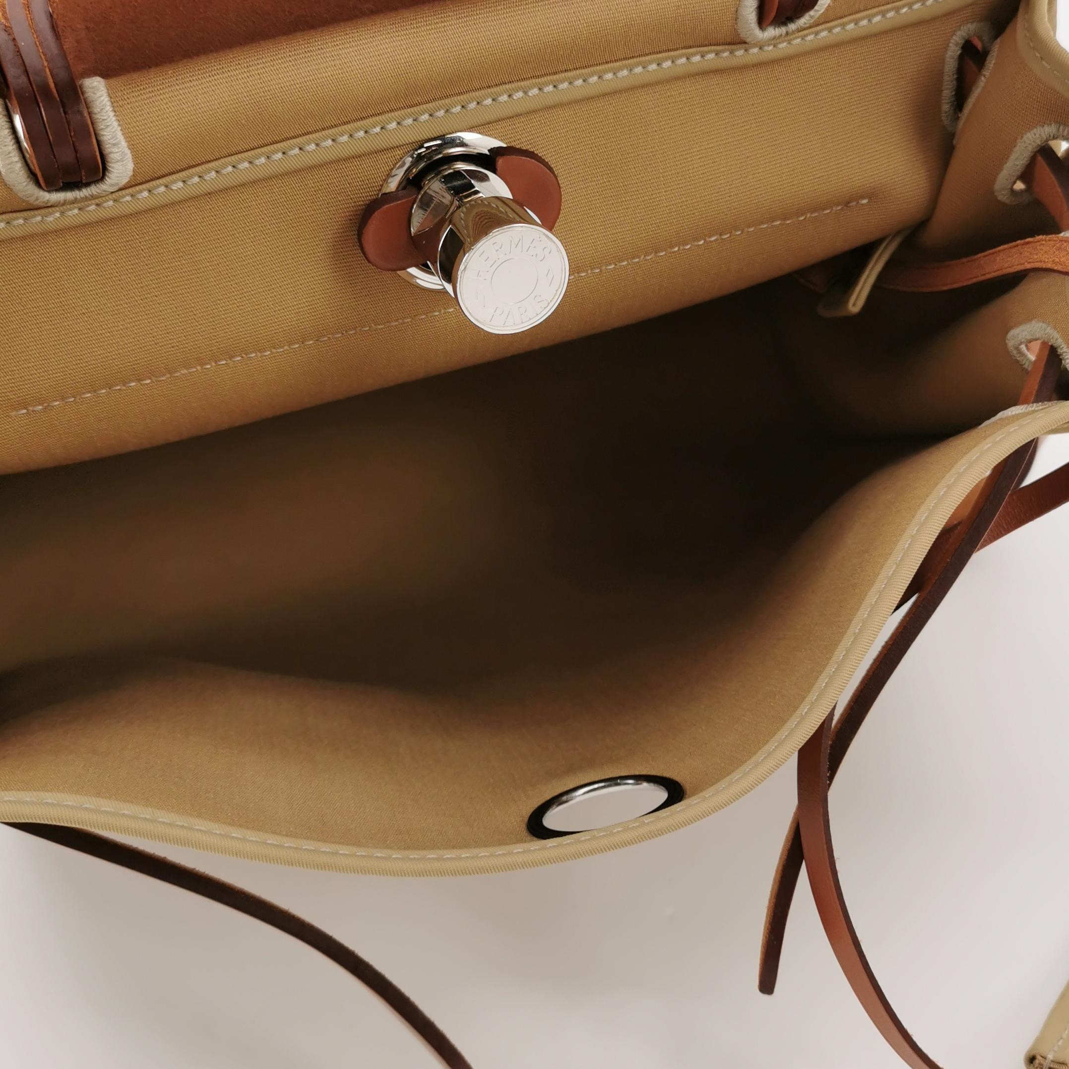 Hermes Herbag Zip Leather and Toile 31 — photo 8 of 24
