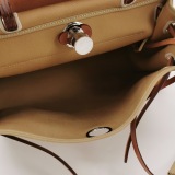 Hermes Herbag Zip Leather and Toile 31 — thumbnail 8