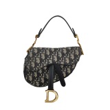 Christian Dior Saddle Handbag with Strap Oblique Canvas Mini — thumbnail 1