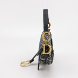 Christian Dior Saddle Handbag with Strap Oblique Canvas Mini — thumbnail 3