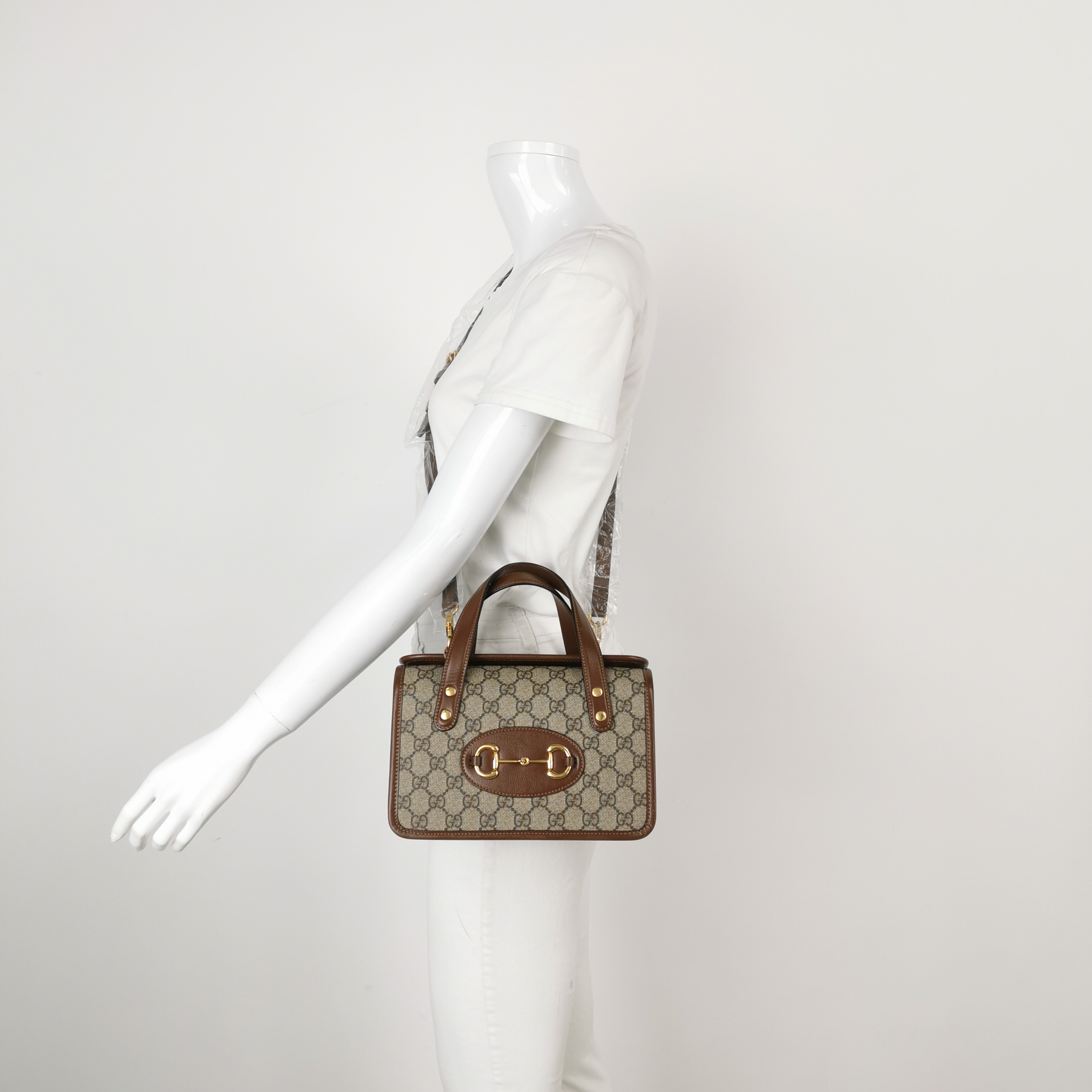 Gucci Horsebit 1955 Boston Bag GG Coated Canvas Mini — alternate view