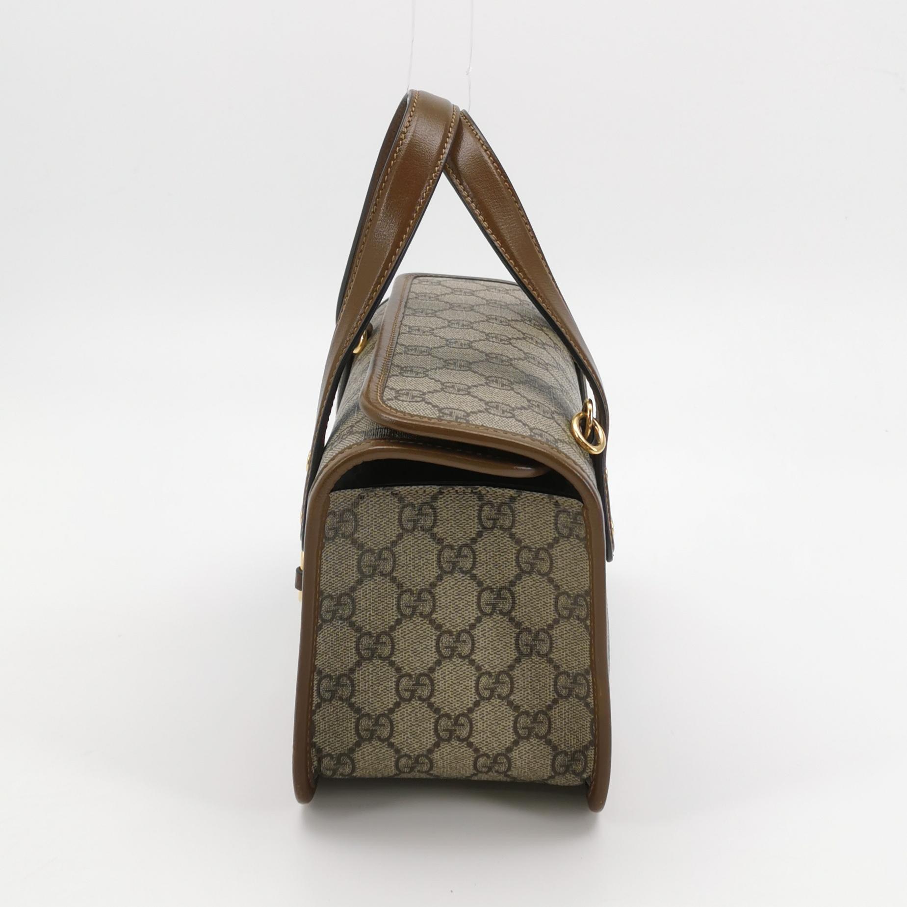 Gucci Horsebit 1955 Boston Bag GG Coated Canvas Mini — photo 4 of 23