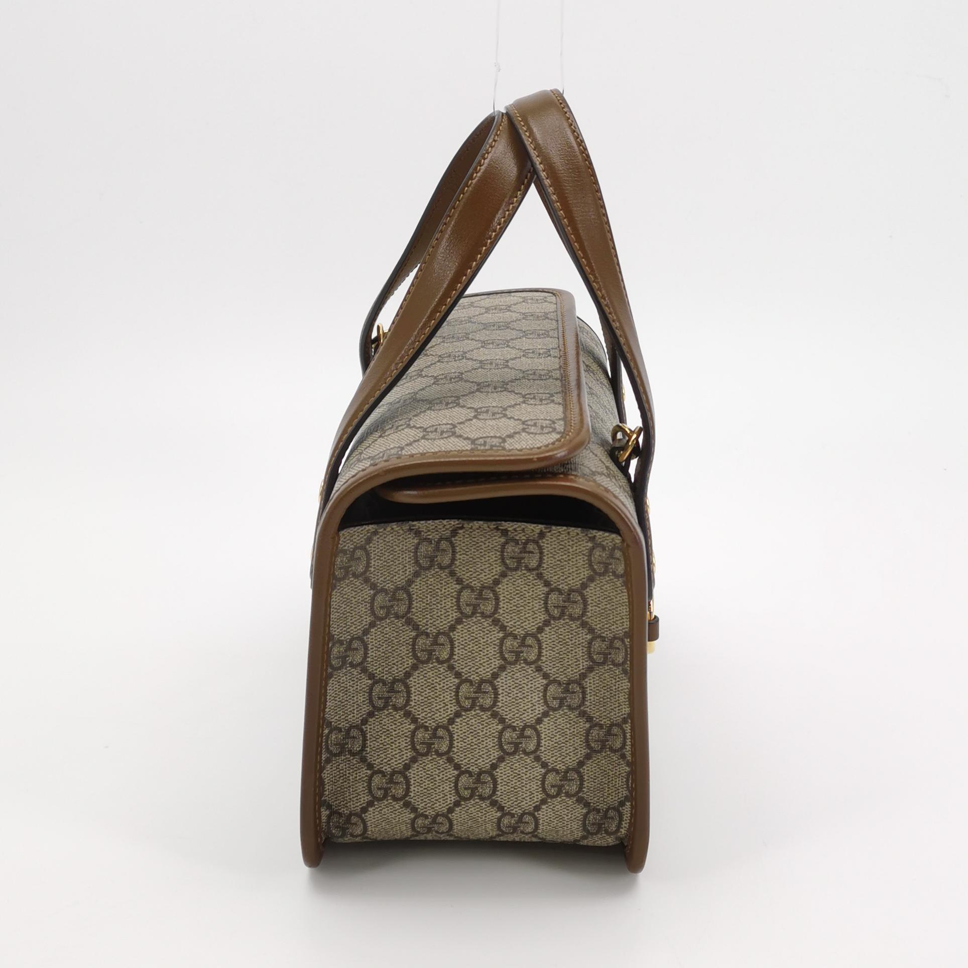 Gucci Horsebit 1955 Boston Bag GG Coated Canvas Mini — photo 3 of 23