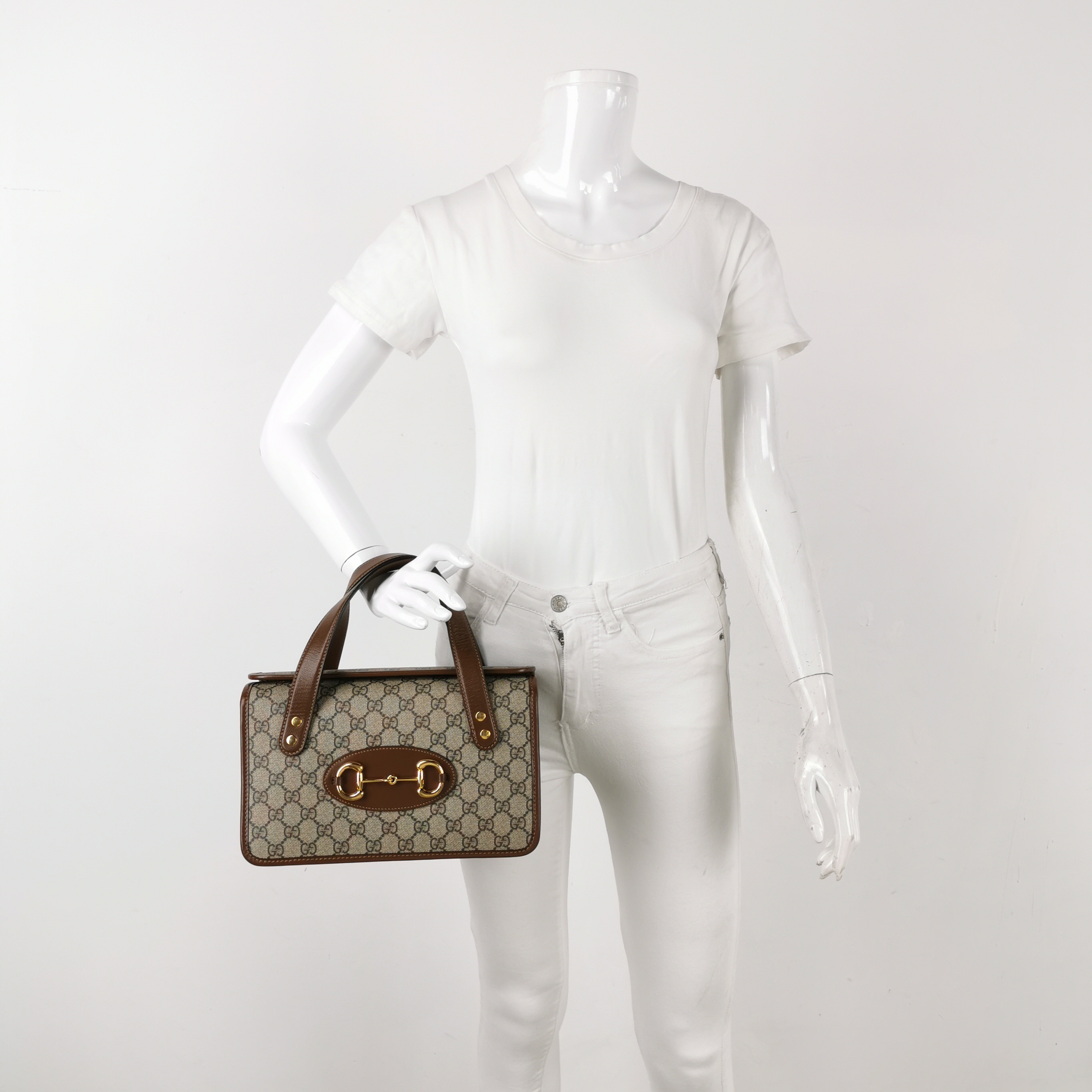 Gucci Horsebit 1955 Boston Bag GG Coated Canvas — alternate view