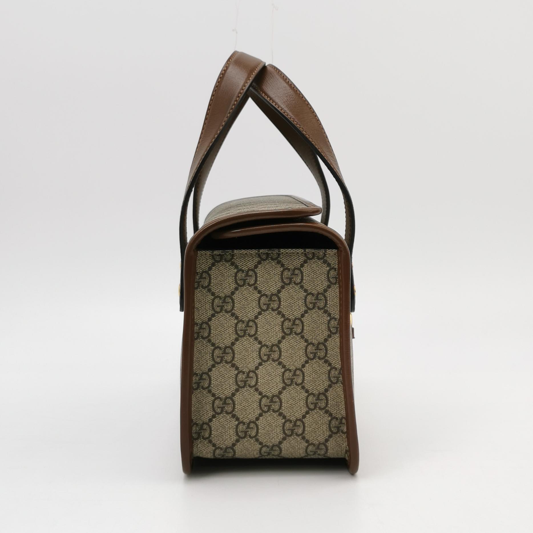 Gucci Horsebit 1955 Boston Bag GG Coated Canvas — photo 4 of 23