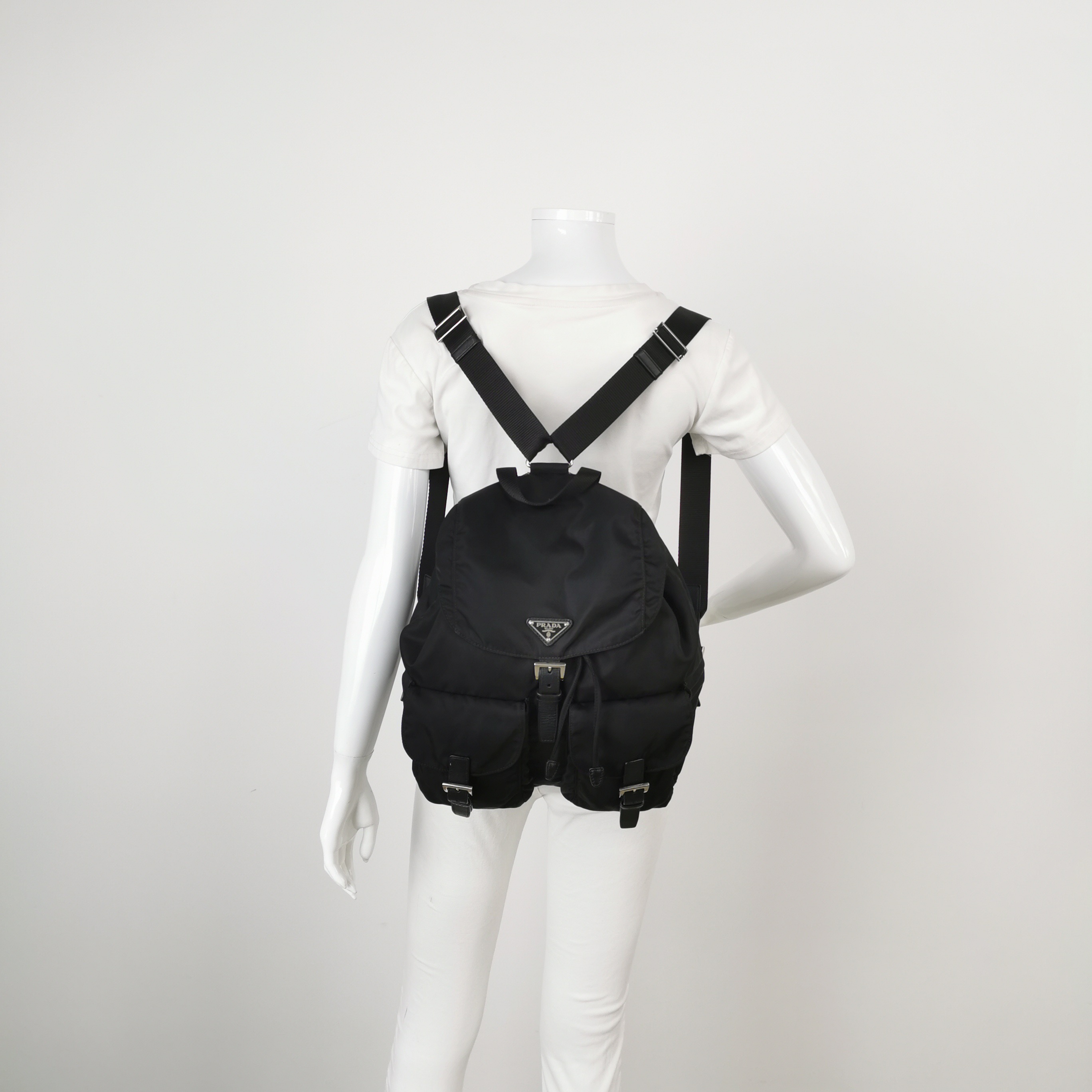 Prada Double Front Pocket Backpack Tessuto — photo 2 of 24