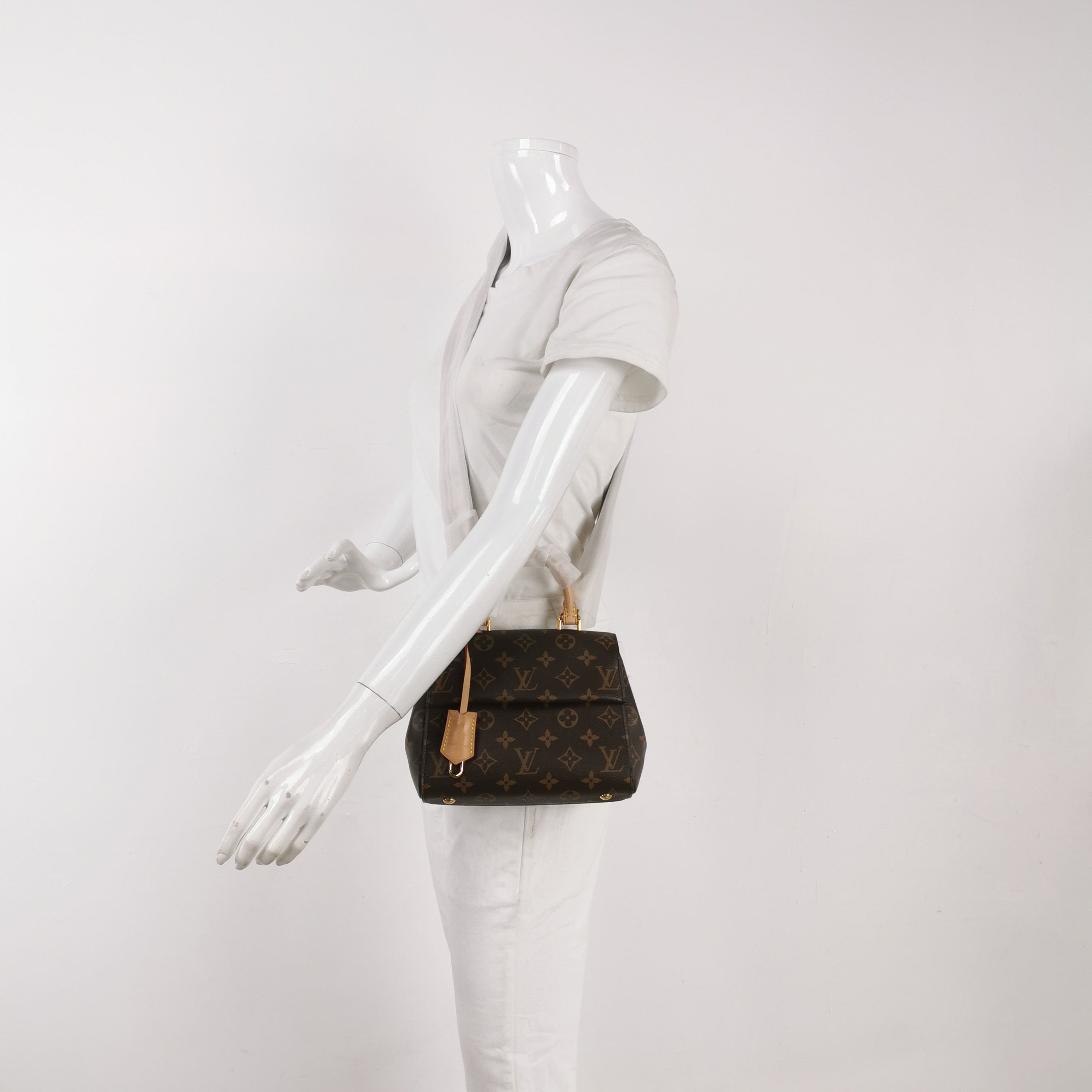 Louis Vuitton(LV) Cluny Top Handle NM Bag Monogram Canvas Mini — alternate view